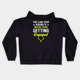 Funny Engagement Design Save The Date Shirt0 Kids Hoodie